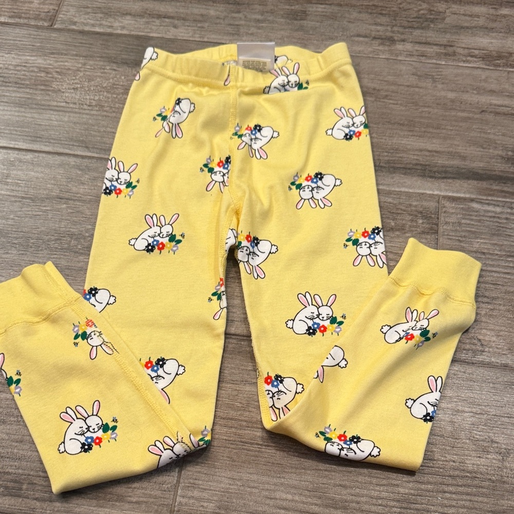 Hanna Andersson Yellow Bunny Pajama Bottoms